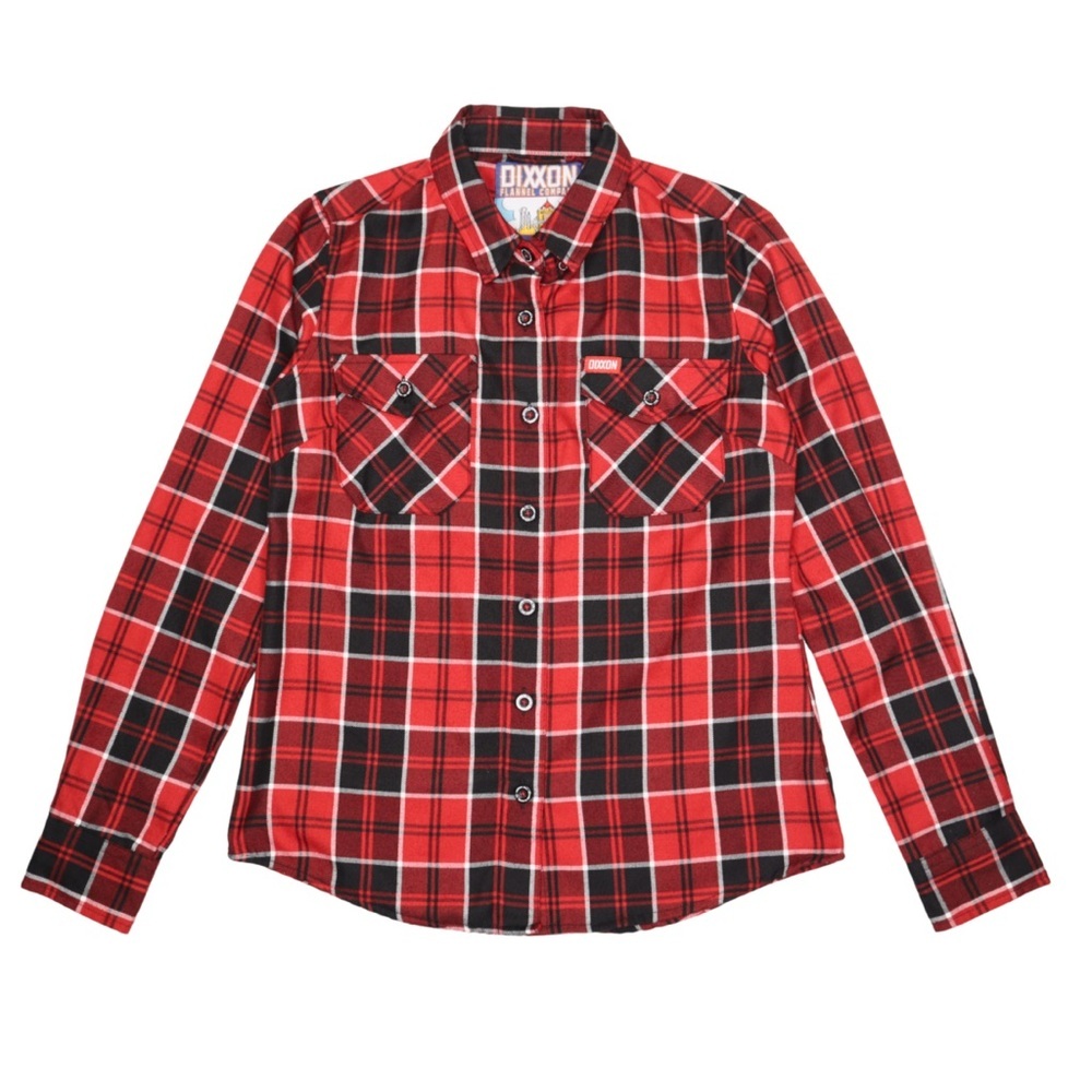 Dixxon Flanel Co. Shirt The Hoser Long Sleeve Plaid Red Women‎ Size Small